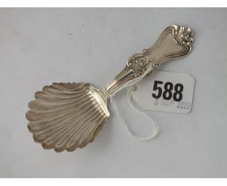 Another Scottish caddy spoon also with shell bowl - Glasgow 1851 by WCS