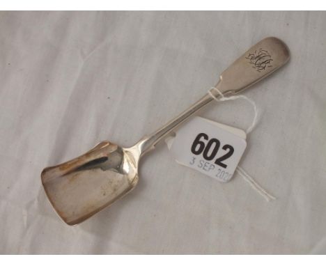 Early Victorian Sheffield long handled caddy spoon B'ham 1846 by G Unite