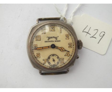 Gents services despatch rider wristwatch with seconds sweep