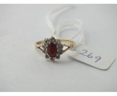 Ruby ring - size L -  in 9ct