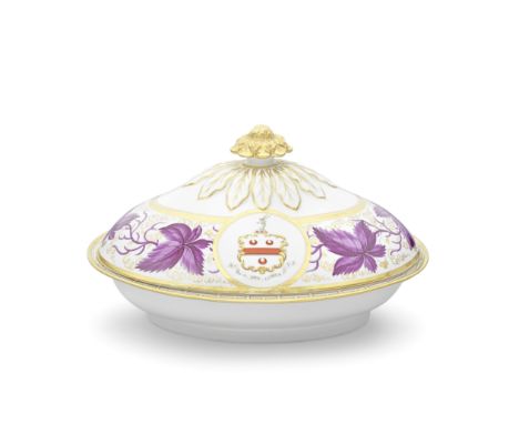 A Barr, Flight and Barr Worcester armorial vegetable tureen and cover, circa 1810From the Ogle of Ogle Castle, Northumberland