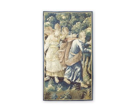 A biblical Aubusson tapestry panelCirca 1670-1690Depicting Moses and Aaron, from a tapestry depicting the Pharaoh and his arm