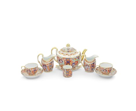 A group of Flight and Barr Worcester 'Japan' tea and coffee wares, circa 1800-05Richly decorated with a dense 'Japan' pattern