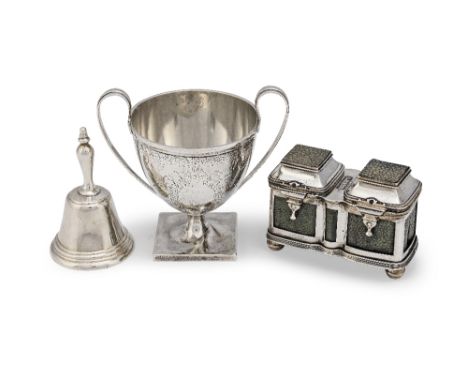 A small collection of silver desk accessoriesVarious makers and dates, comprising: A small late 19th century American silver 