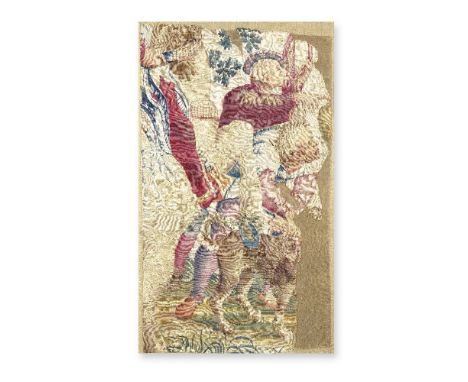 A Gobelins tapestry fragmentEarly 18th centuryDesigned with a scene from 'Les Chasses de l'Empereur Maximilien - Septembre, o