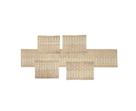 A sash section18th century, PolishDesigned with alternating horizontal lines of a lozenge pattern and flower spray, the borde