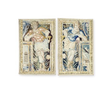 A pair of tapestry border panelsFrom a tapestry woven in the Faubourg Saint-Michel workshop, circa 1620-1650, ParisDesigned w