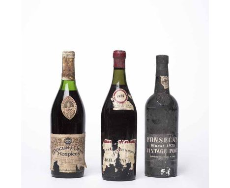 VOSNE ROMANEE 1955
A.C. Bourgogne, France
MOULIN A VENT HOSPICES 1959
A.C. Bourgogne, France
FONSECA 1975 VINTAGE PORT
Oporto