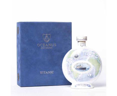 OCEANUS XO COGNAC TITANIC DECANTER
XO Cognac, Bottled By Scotia Duncarron Inernational, Ceramic Decanter depicting the Titani