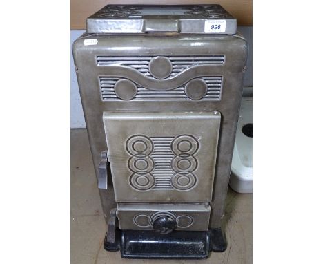 A French enamel and cast-iron stove (Briffault) no. 546, H62cm