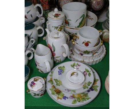 A Royal Worcester casserole dish, a coffee pot, a serving bowl etc