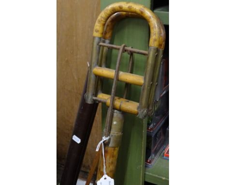 A Vintage bamboo shooting stick