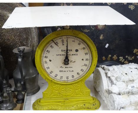 A cast-iron Salter's Trade Spring Balance scale, to weigh 100lb