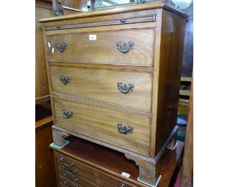 A Georgian mahogany batchelor's chest, with brushing slide and 3 drawers under, on bracket feet, W67cm, H75cm, D41cm