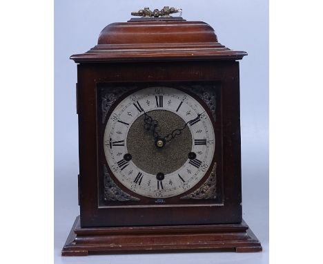 A Vintage 3-train mantel clock, height 12"