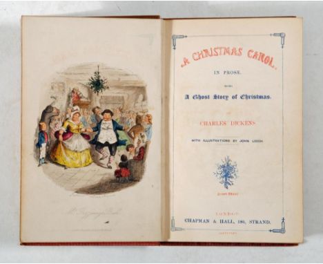 A CHRISTMAS CAROL in Prose. Being a Ghost Story of Christmas. With Illustrations by John Leech, Charles Dickens, 1843, 'Secon