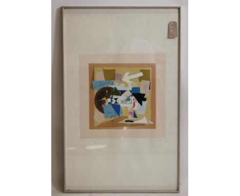 HARRY THUBRON (1915-1985), Abstract, screen print, limited edition 50/50, signed in pencil, image size 14 1/2" x 14 3/4", alu