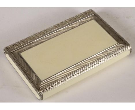 AN ART DECO SILVER AND ENAMEL CIGARETTE CASE, maker probably P H Vogel, London import marks 1927, of plain oblong form, the s