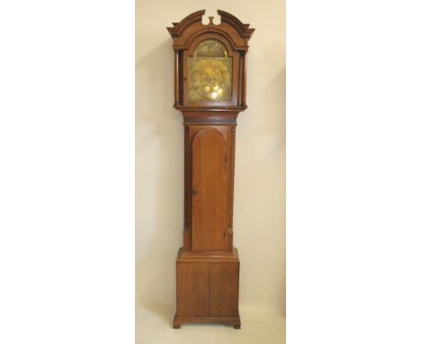 AN OAK LONGCASE CLOCK, signed Caygill, Askrigg, the eight day movement with anchor escapement and outside count wheel strikin