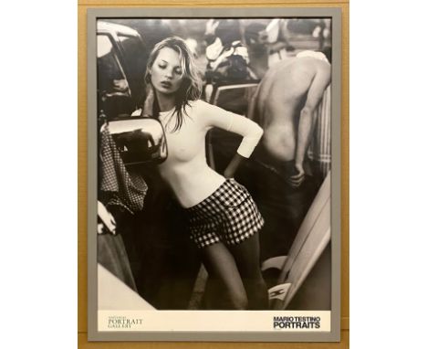 NATIONAL PORTRAIT GALLERY MARIO TESTINO KATE MOSS POSTER, FRAMED
