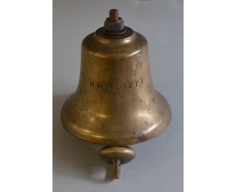 WW2 Her Majesty's Motor Launch ship's bell marked "HMML. 1277". Ship built by "Moody's" (Southampton) , Commissioned 20th Mar