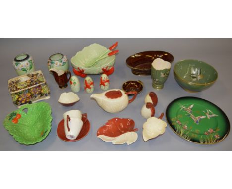 Carltonware: Includes Rouge Royale, Lobster salad bowl, shakers and spoons etc (26)