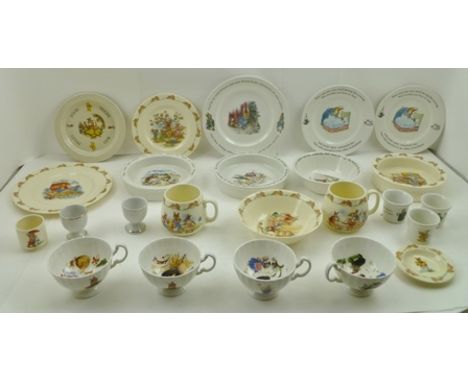 A QUANTITY OF ROYAL DOULTON "BUNNYKINS" AND OTHER NURSERY RELATED CERAMIC WARES 