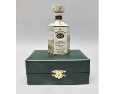 THE ROYAL & ANCIENT RARE OLD SCOTCH WHISKY, 20 year old, 43%, Gordon Highlander 1 x 10cl decorated ceramic decanter (boxed) 