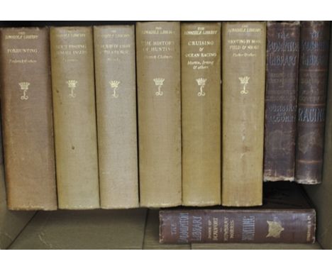 THE BADMINTON LIBRARY THREE VOLUMES "Coursing and Falconry" Longmans, Green & Co., 1899, "Hunting", 1891, and "Racing and Ste