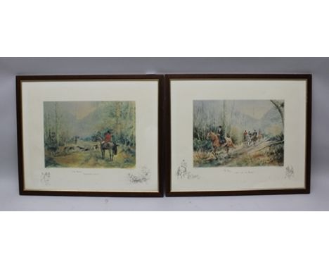 AFTER ROS GOODY A pair of limited edition hunting Prints, each depicting the Belvoir Hunt, signed in pencil, one numbered 363