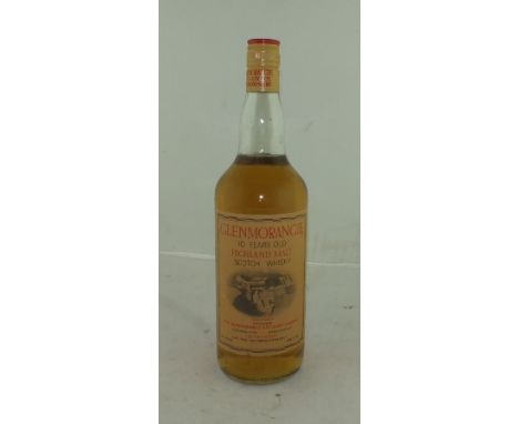 GLENMORANGIE 10 year old Highland Malt Scotch Whisky, 86 degrees proof, 1 litre bottle 