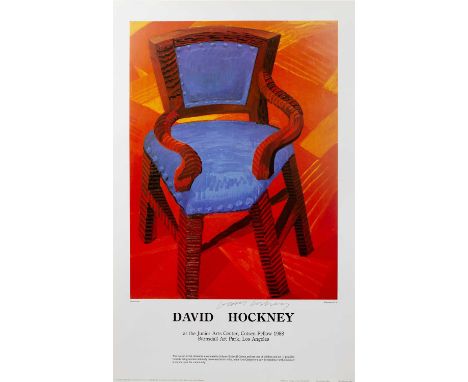 David Hockney (b.1937)The Chair, 1988for Junior Arts Centre, Los Angelessigned in ink (lower right)off-set lithograph99 x 64c