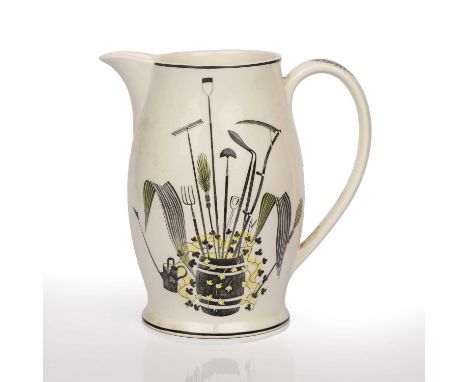Eric Ravilious (1903-1942) for WedgwoodGarden Implements jugprinted marks to the base 'Wedgwood of Etruria, 6322, Barlaston'2