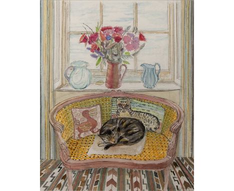 Richard Bawden (b.1936)Cane's Sofa, 2014signed and dated in pencil (lower right)watercolour46 x 38cm.  Good condition with tw