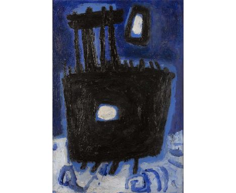 John Christoforou (1921-2014)Blue, circa 1959signed (to reverse)oil on board80 x 55cm. Provenance:Gallery One, London.   Pain