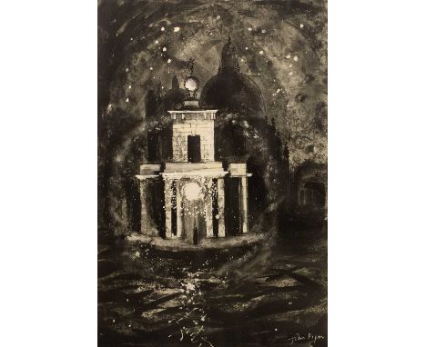 John Piper (1903-1992)Santa Maria Della Salutelithographfrom the Santa Maria Della Salute suite, with a poem by John Sparrowt
