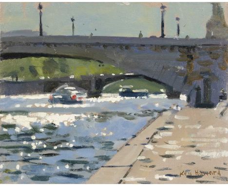 Ken Howard (1932-2022)Pont de la Tournelle, Morning Light, 2012signed (lower right)oil on board20.5 x 25cm., unframed.  Very 