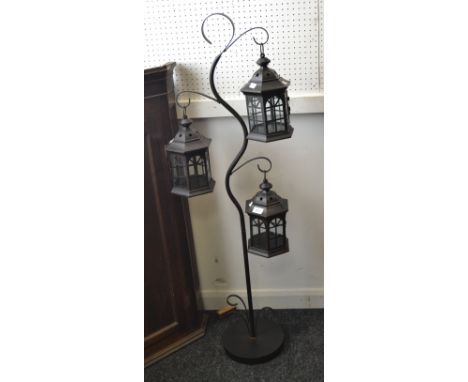 Lighting  - a three lamp garden lantern 