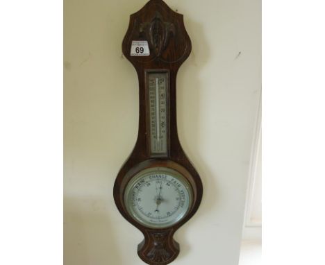 Banjo Barometer in oak case c1920's