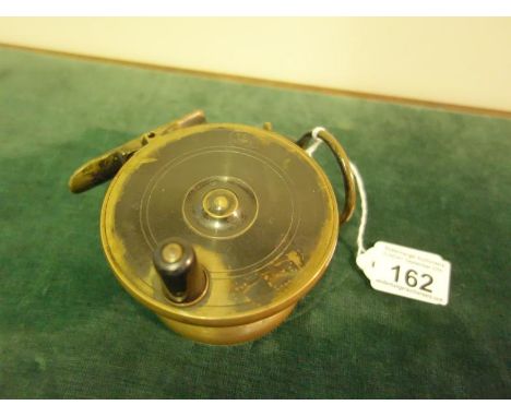Mallochs Patent side casting Reel, original condition Vintage brass model, 3.1/4" across the spool, good ratchet, makers deta