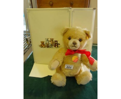 Steiff a Growler Bear, 12" tall with original labels and packaging,