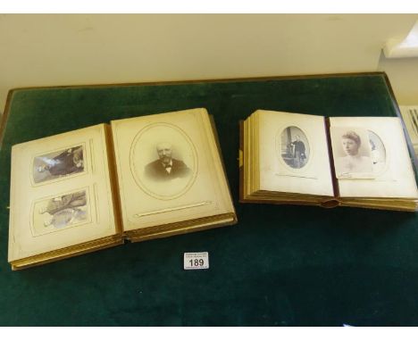 2 x albums containing portrait calling card photos,