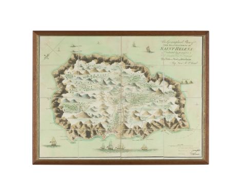 Island of Saint Helena Read, Lieut. R. P. Geographical Plan of the Island &amp; Forts of Saint Helena... dedicated by permiss