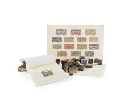 Bryant &amp; May Collection of designs for matchboxes and public house signs 5 original watercolours, framed, for Bryant &amp