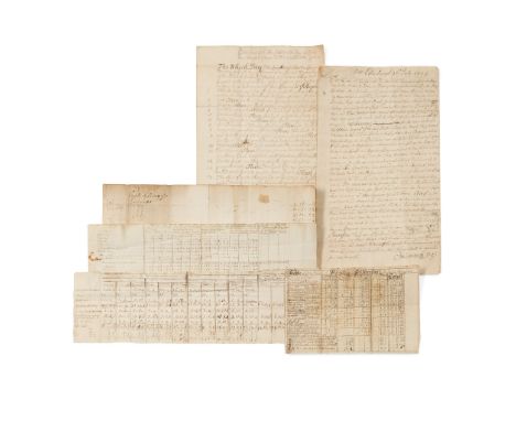 Edinburgh Town Council Six 18th century Manuscripts, probably by Robert Mein comprising: Table of Deus payable by Burgesses &