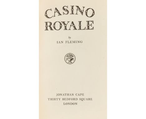 Fleming, Ian Casino Royale London: Jonathan Cape, 1953. First edition, 8vo, library rebind with green cloth spine over black 