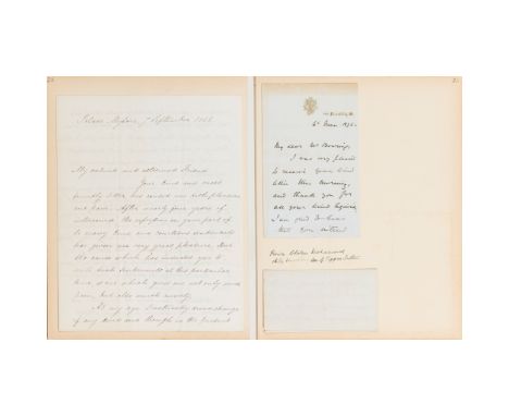 Eminent Victorians Autograph album containing approx. 120 letters, clipped signatures and signed sentiments (mainly complete 