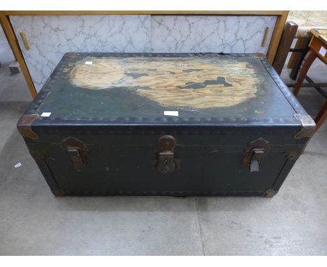 An early 20th Century steamer trunk 