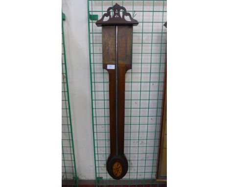 A 19th Century Charles Howarth of Halifax mahogany stick barometer 