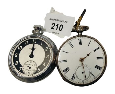 1 SILVER POCKET WATCH &amp; 1 OTHER 